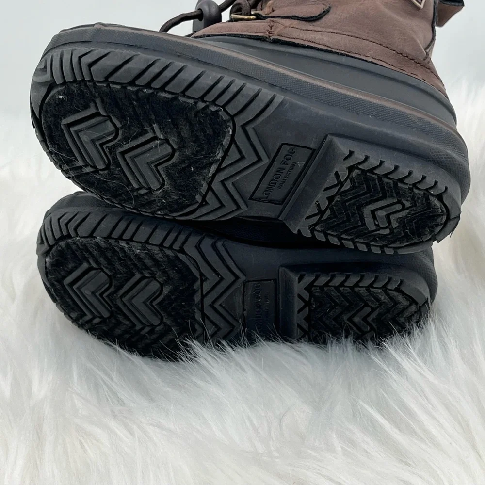 London Fog Collection Boots Size 5 Toddler Brown Cold Weather Winter Shoes